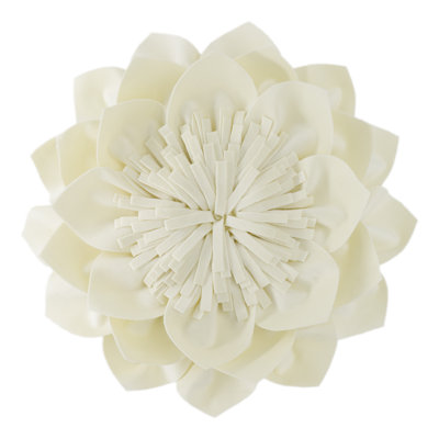 Decorative Throw Pillow 3D Flower Round Pillow Accent Handmade Cushion with Insert for Home Decor