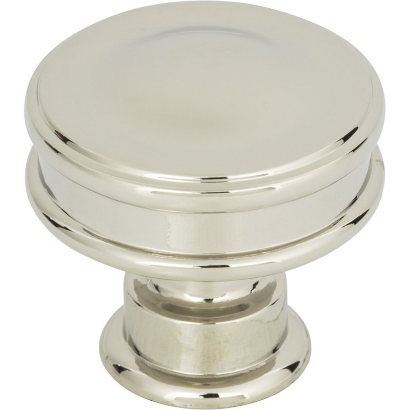 Oskar 1 1/4" Diameter Round Knob, Polished Nickel