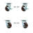 4 Piece Polyurethane Caster Set with Roller Bearings