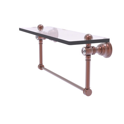 Freyja Glass Bracket Shelf with Towel Bar
