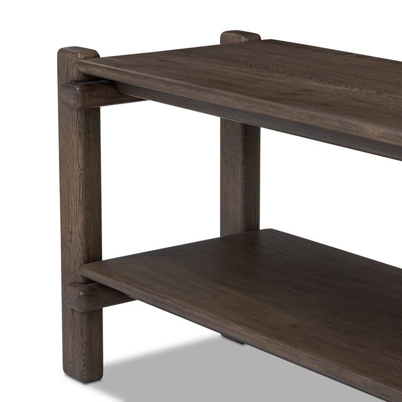 Marcia Console Table by Thomas Bina/Ronald Sasson, Gray Reclaimed French Oak, 29.5" H x 86.75" W x 22.5" D