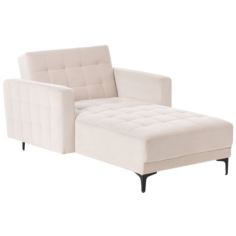 Chmura Velvet Chaise Lounge, Beige