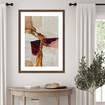 Reproduction d'art encadrée en bois doré bourgogne