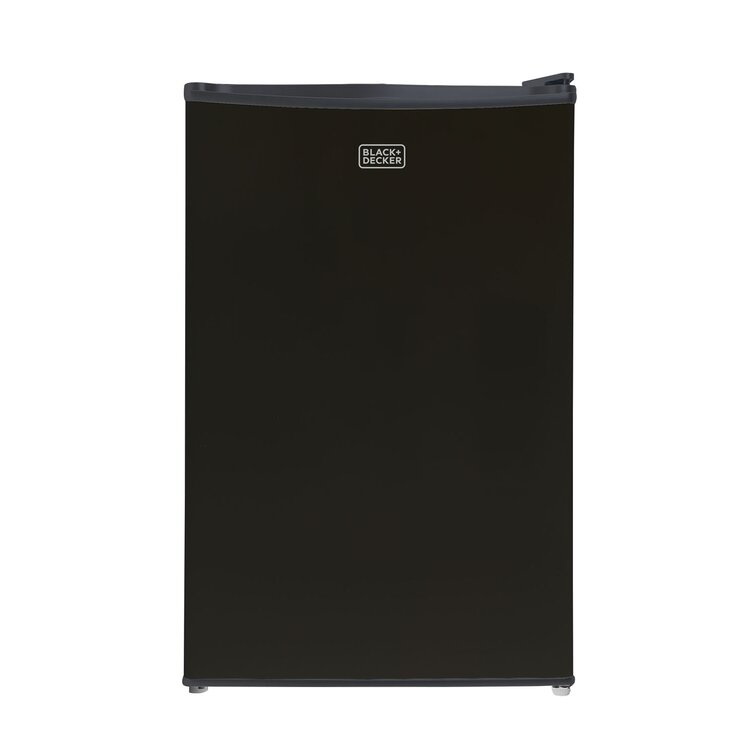 BLACK+DECKER BCRK43V Compact Refrigerator Energy Star Single Door Mini  Fridge with Freezer, 4.3 cu. ft., Silver 