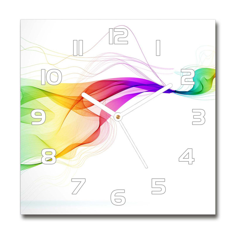 Julani Glass Wall Clock, White