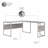 Hybrid L-Shaped Computer Desk Office Set in Platinum Gray - Reversible-1344717760