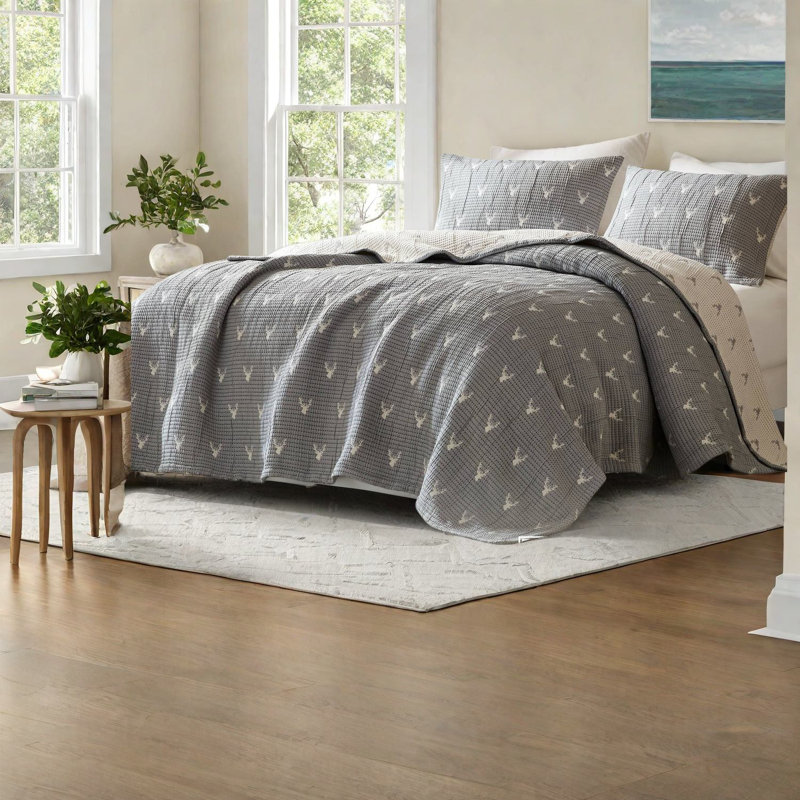 Ensembles de literie très doux en polyester doux, maison de ferme rustique réversible
