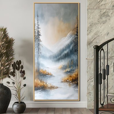 «Guelsind Parallel Peaks Of Abstract Mountain Landscape II - Minimalisme, art mural»