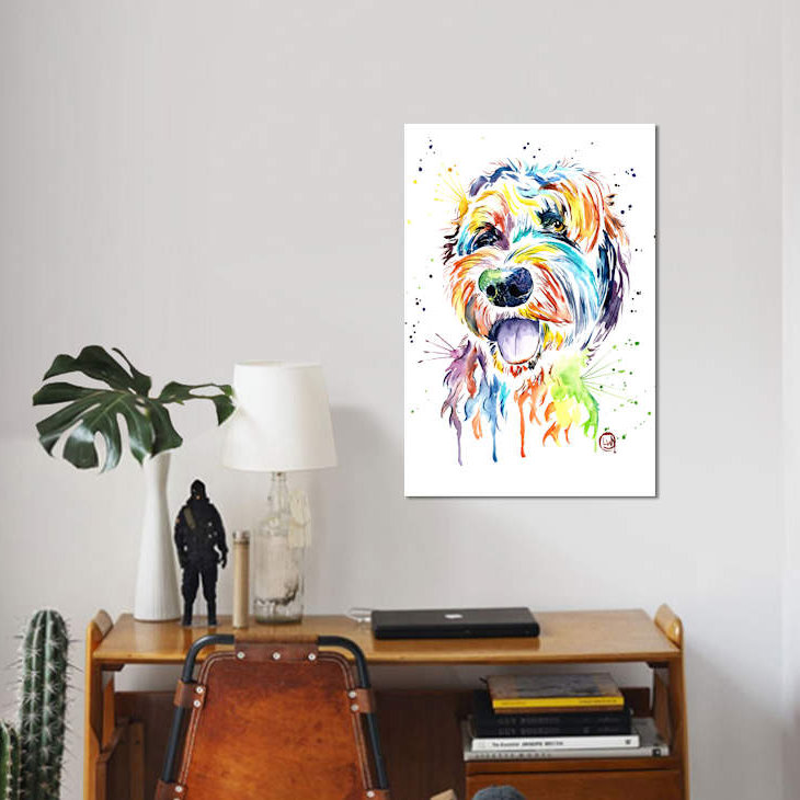 «Doodle Of A Doodle» par Lisa Whitehouse, impression sur toile, H 40 po x l 26 po x P 1,5 po, Toile tendue, Pas de tapis