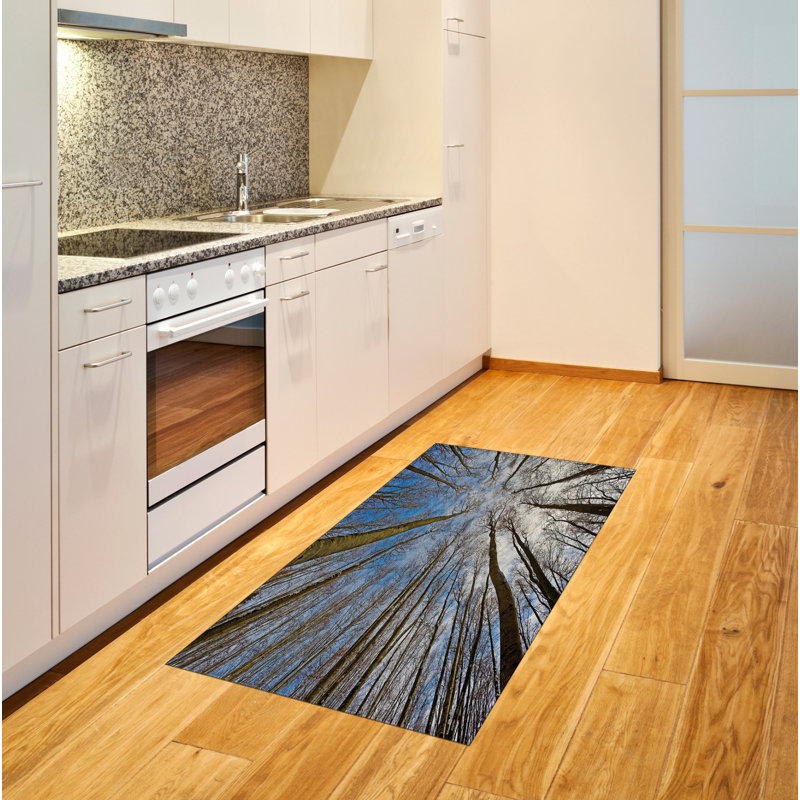 Tapis décoratif long en fibres de polyester haute densité Scenery, Rectangle 2 pi 7 po x 5 pi