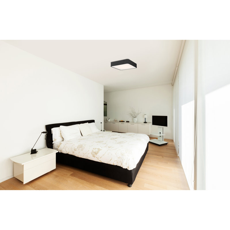 Plafonnier encastré à DEL Granada, H 3,25 po x l 12 po x P 12 po, Noir, 4 000 K