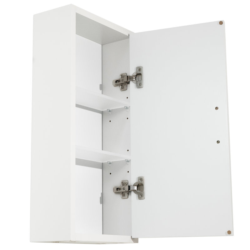 Armoire de salle de bain murale, Blanc satiné