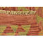 Tapis de zone en laine vert/orange 2 pi 9 po x 4 pi "one-of-kind" -the main noué la Elland