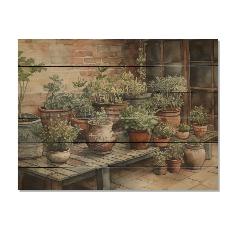 Cottage Cottage Garden II sur bois, H 10 po x l 20 po x P 0,78 po