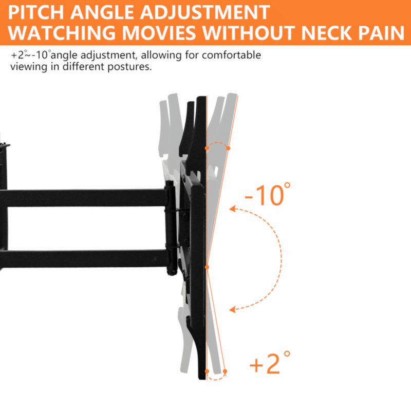 TV Wall Mount Bracket 40-120 Inch TV with Rotation and Tilt Functions Full-motion TV Wall Mount