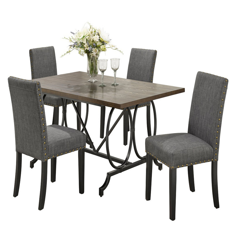 Ensemble repas pour 4 personnes Ryles, gris