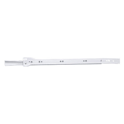 Glissières de tiroir à fermeture latérale de 18 po - Extension 3/4 capacité 75 lb. Finition blanche