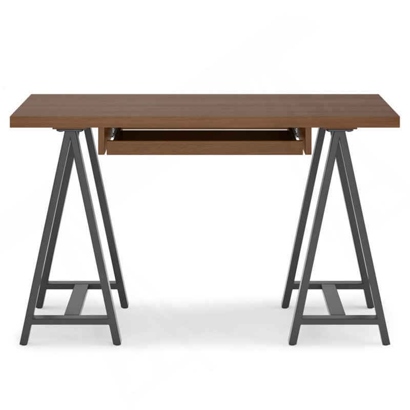 Petit chevalet - placage de noyer et petit bureau en métal - noyer