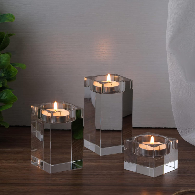 Ensemble de 6 bougeoirs en cristal