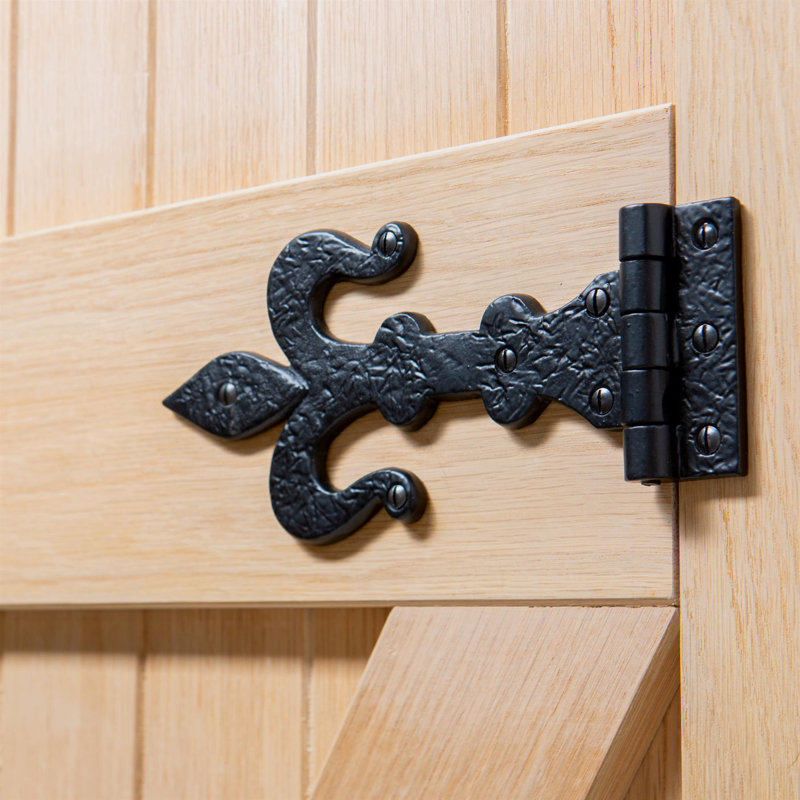 Hammer & Tongs - Fleur De Lis T-Hinge - W235mm - Black