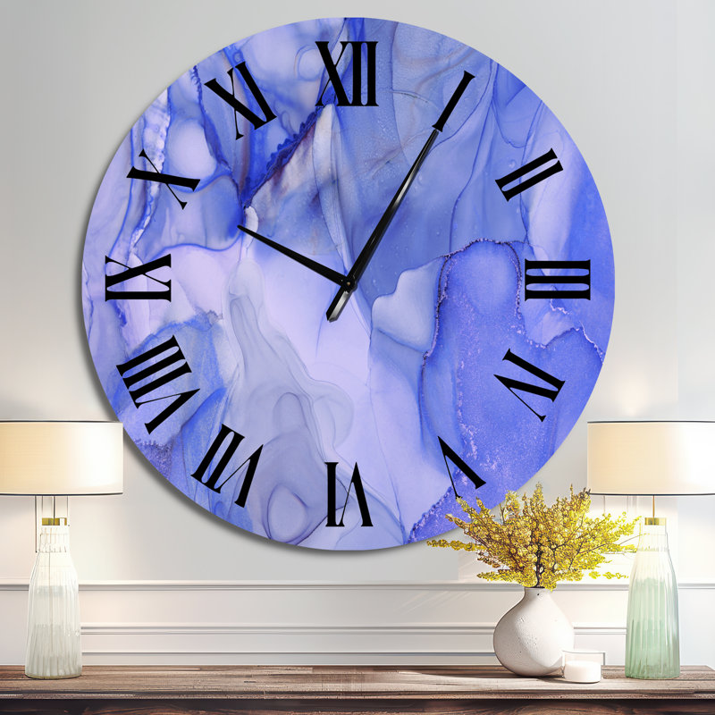 Horloge murale Tender, Surdimensionné, Bleu / Noir