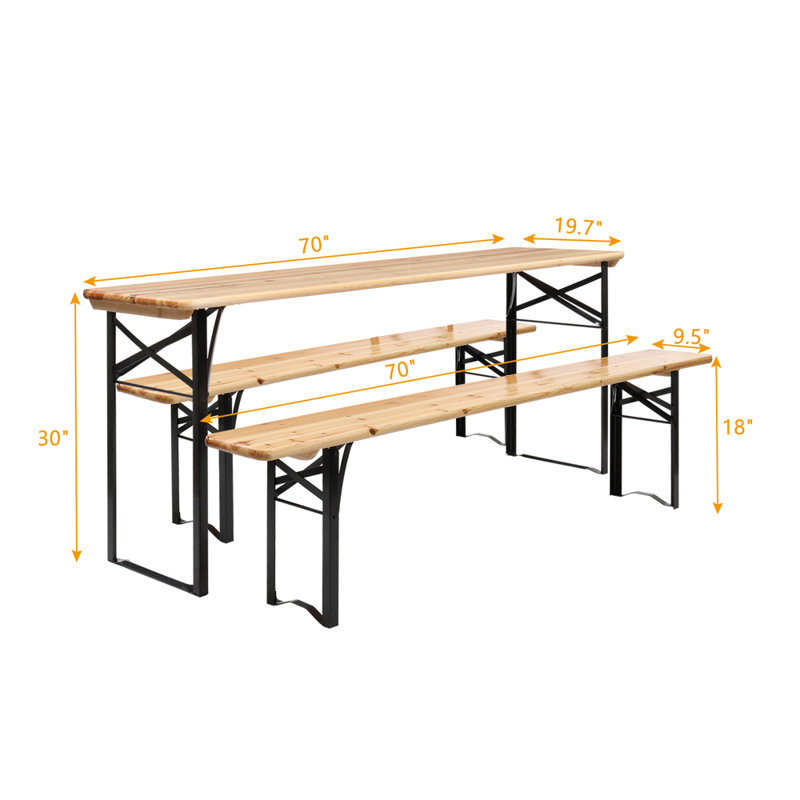 Aleacia 6 - Person Patio Dining Set with Rectangular Table, Wooden 