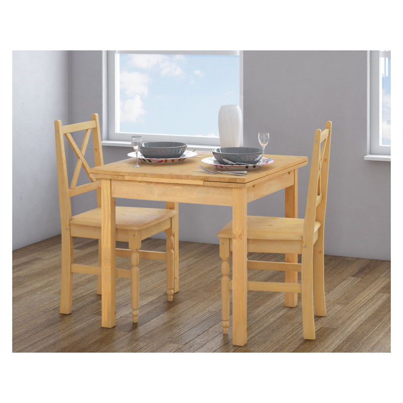 Picar Extendable Solid Wood Dining Table, Brown