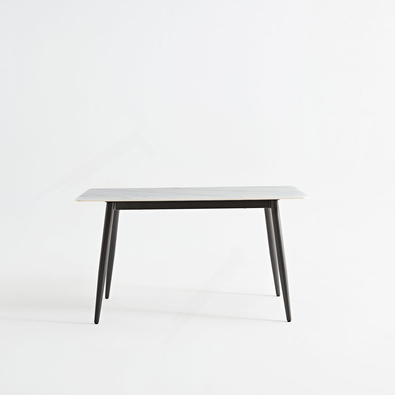 Grande table rectangulaire avec base en métal solide
