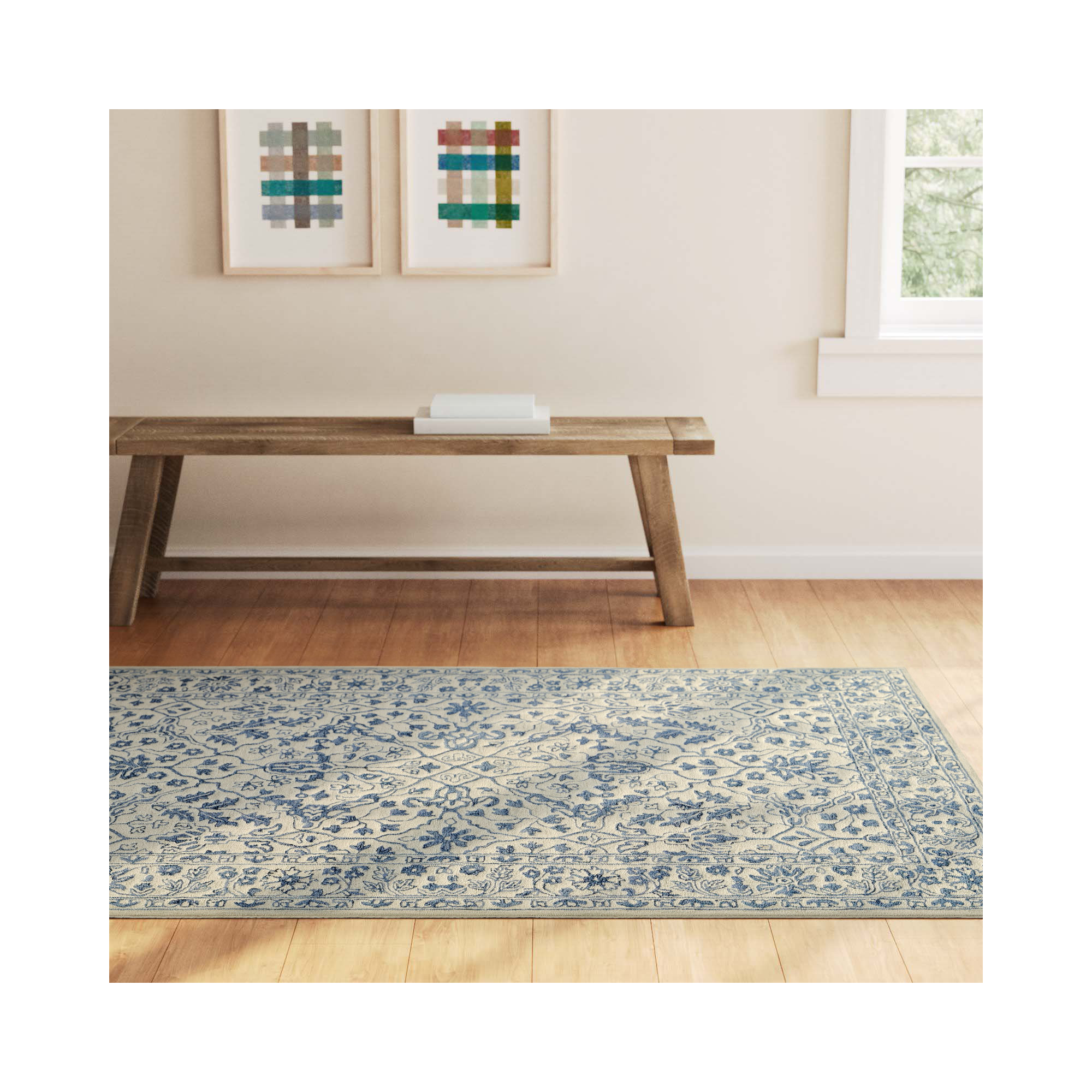 Bayford Handmade Wool Rug, Rectangle 5' x 8'