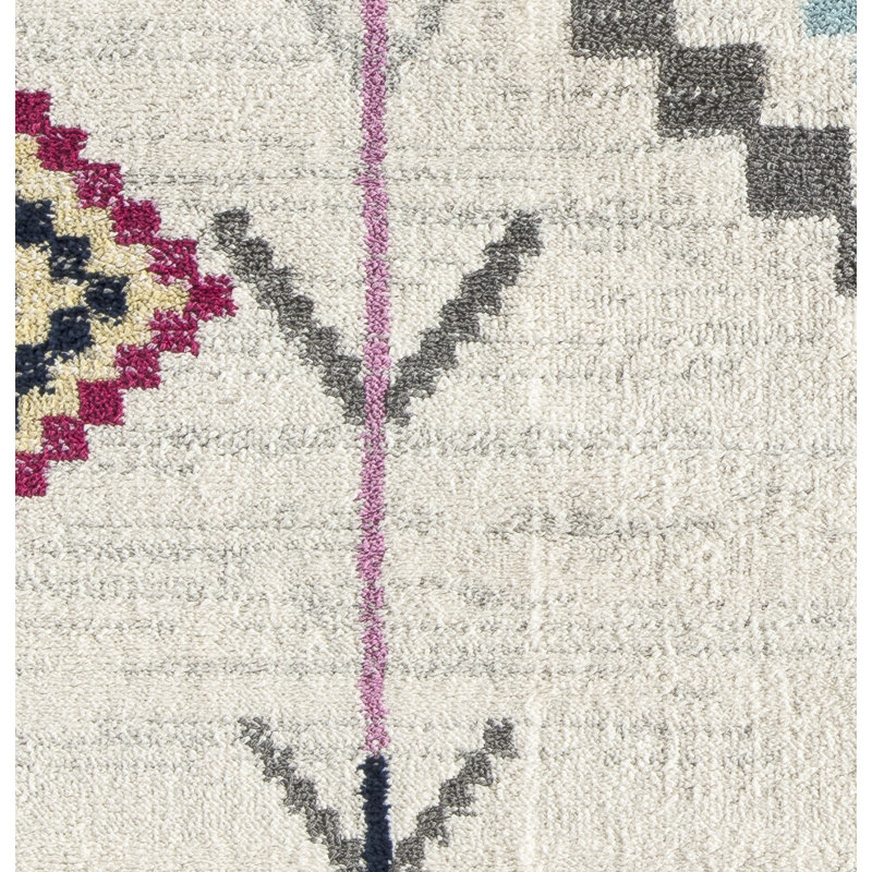 Tapis tribal autochtone ivoire Aston, Tapis de couloir 2 pi x 8 pi