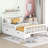 Full Size Wood Platform Bed With Guardrails On Both Sides And Two Storage Drawers ,White-1629955878-1629955883