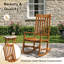Chaises berçantes de patio en bois massif (ensemble de 2)-808577520