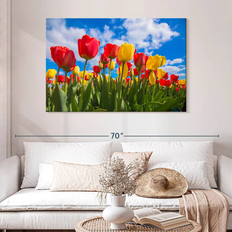 Champ de tulipes Harnek Spring, H 32 po x l 48 po