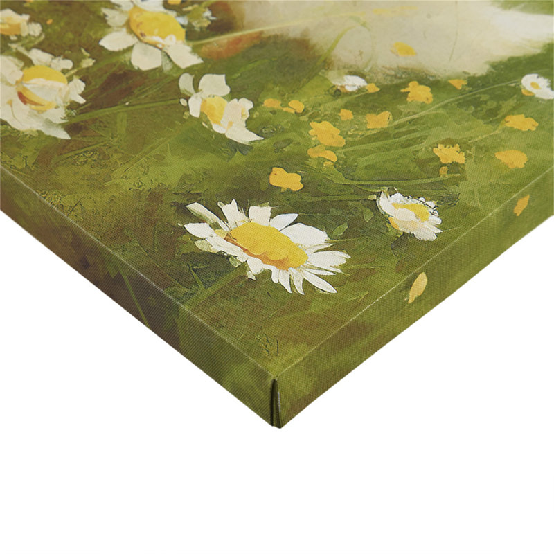 Sunshine Chicks Green and White Canvas Wall Art