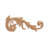5-1/4 in x 12 in x 1/2 in Unfinished Large Hand Carved Solid Wood Onlay Acanthus Wood Scroll-75104775