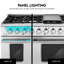 Cosmo 48 in. Lumin Collection 6.6 cu. ft. Double Oven Dual Fuel Range with 8 Burners, Convection Oven in Stainless Steel