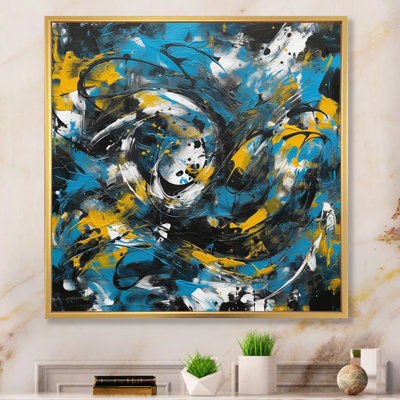 Bellaluna «Blue and Yellow Abstracted Realms III», reproduction d'art sur toile