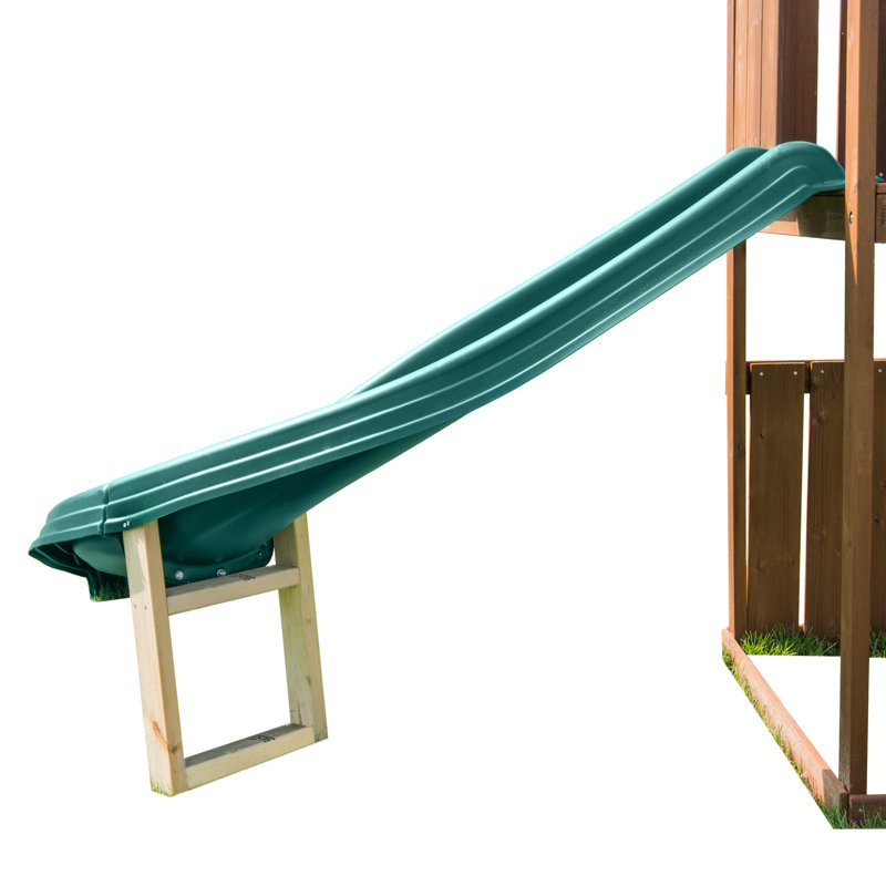 Side Winder Curved Slide for 5' Deck, Forest Green