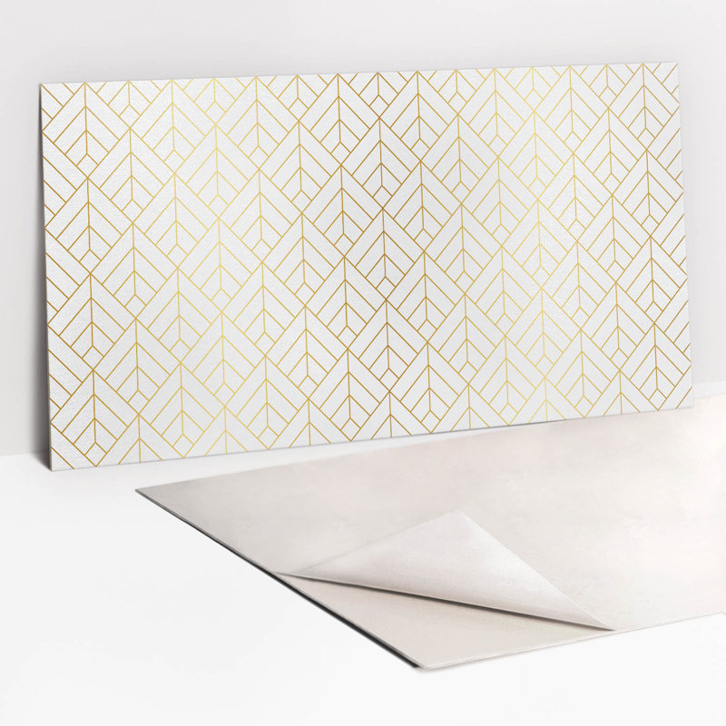 Soila 50 x 100 cm PVC Metro Tile in White