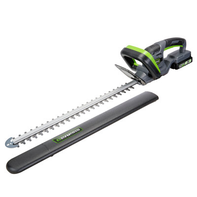 Genesis 20v Cordless Hedge Trimmer 20 Inch Steel Blade, Double Sided Dual Action Blades, 2.0ah Battery, Quick Charger, Blade Cover (glght20b)