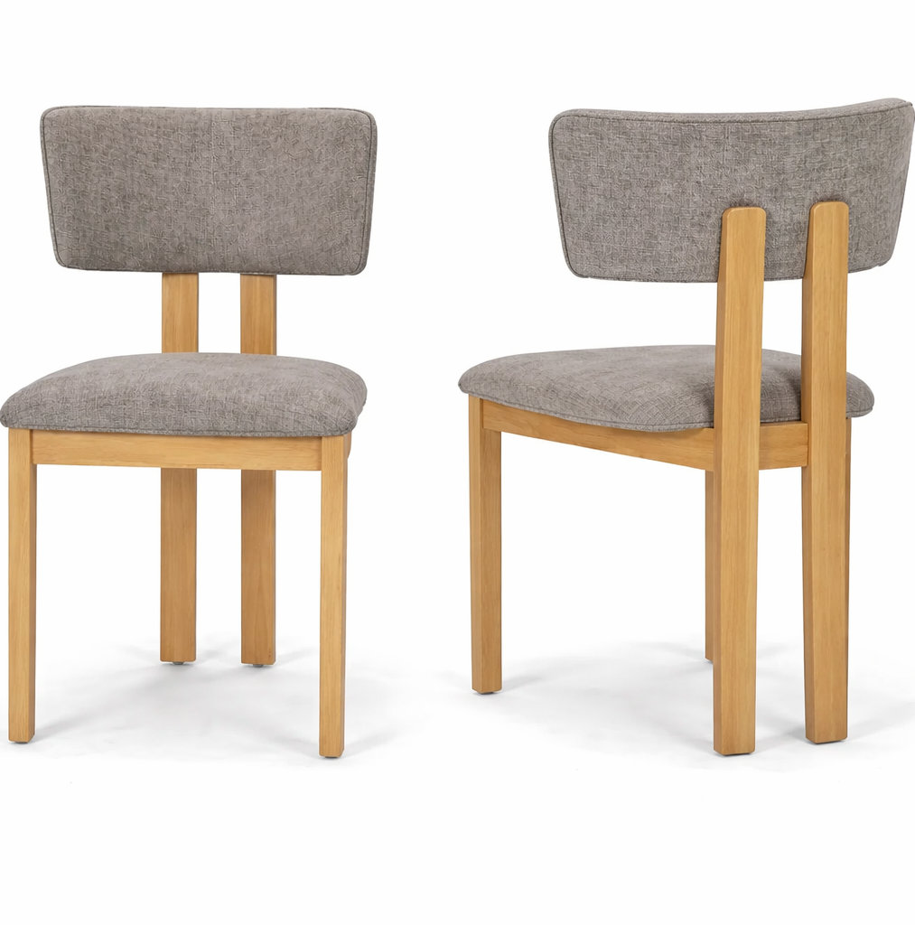 Side Chair, Gray, Light Brown