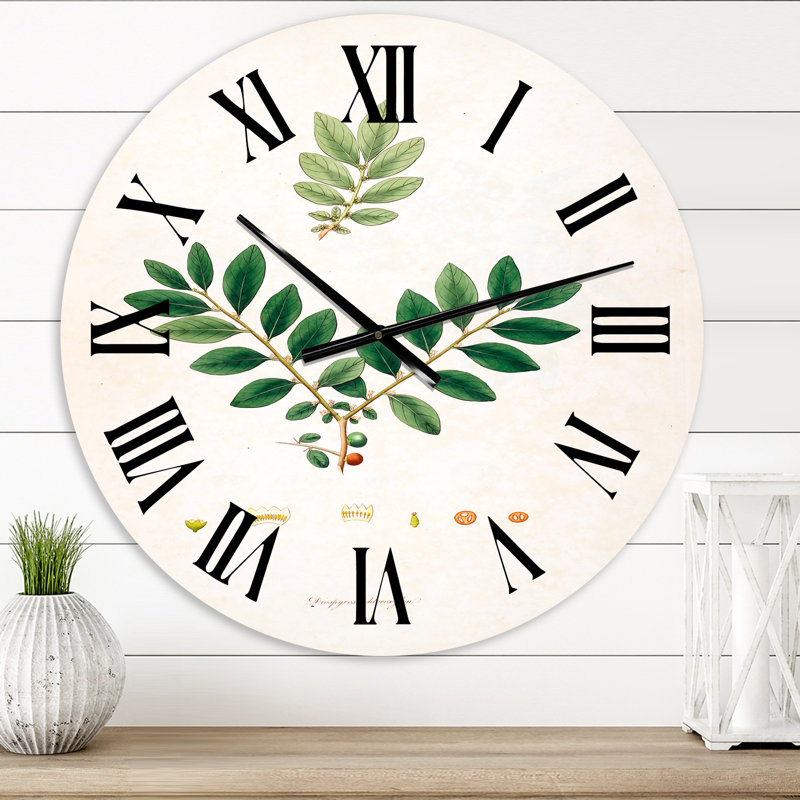 Horloge murale rétro Vintage Plant Life, Petit
