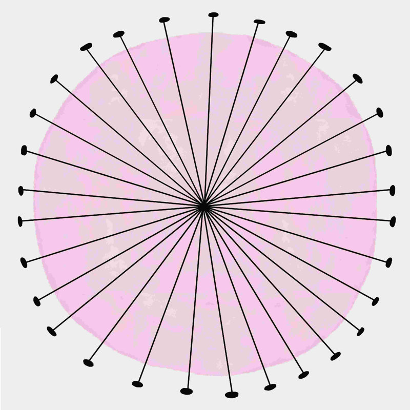 Big Mod - rose par - on, H 36 po x l 36 po x P 1,25 po