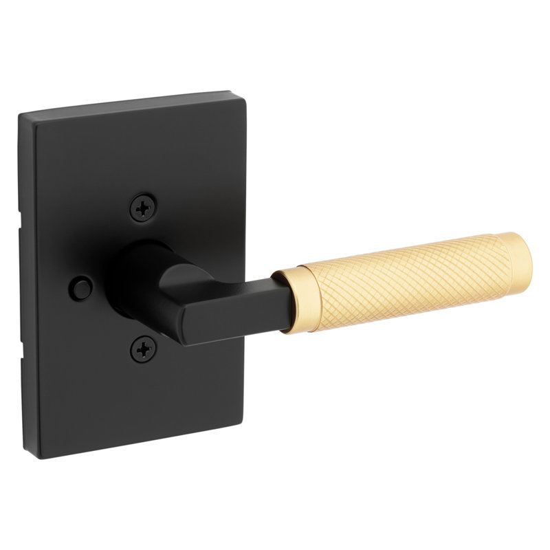 Prava Bed/Bath Lever, Matte Black/Satin Brass