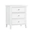 Table de chevet 3 tiroirs - Blanc-818855730
