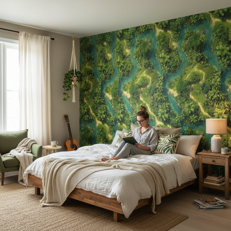 Papier peint paysage tropical