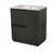 30" Bathroom Vanity with Ceramic Sink & Full-Extension Soft Close Undermount Drawers, Fluted Panel Design, Black Finish-1091699651
