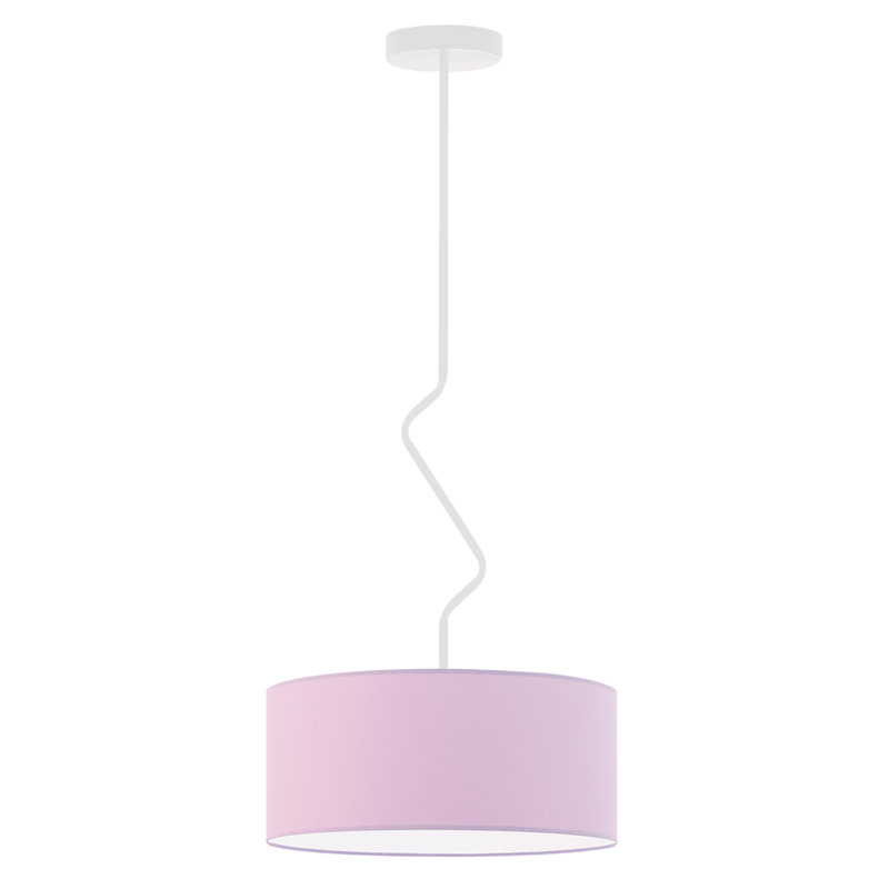 Candless 1 - Light Drum Pendant, White, Light Purple