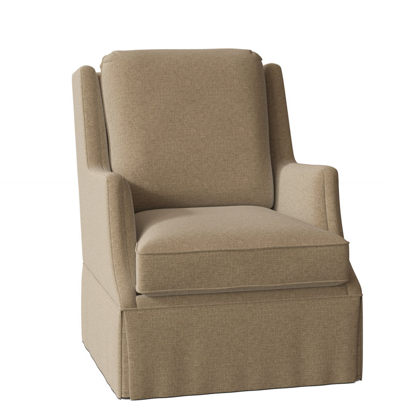 Savannah 31.5" W Swivel Wingback Chair, 3162 Straw Polyester