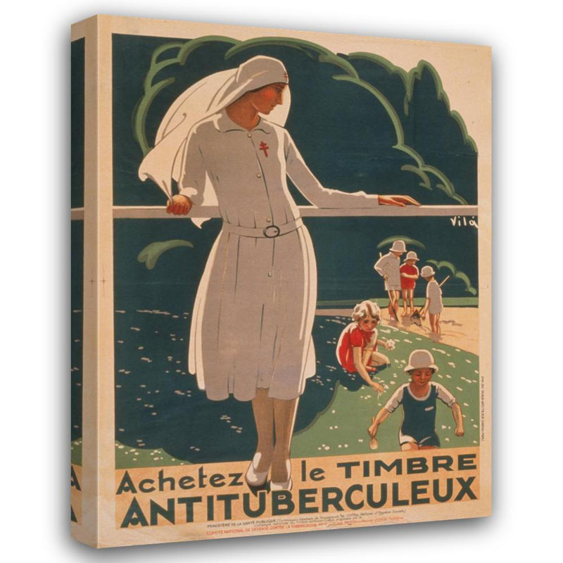 «Buy the Anti-Tuberculosis Stamp» par Vilá - Art mural sur toile tendue avec châssis, H 18 po x l 14 po